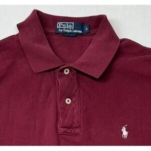 Polo by Ralph Lauren Polo Shirt Mens Large L Maroon Red Pony Logo Classic Fit
